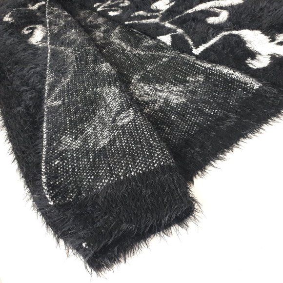 Cleo Black White Eyelash Knit Cardigan - Picture 12 of 15